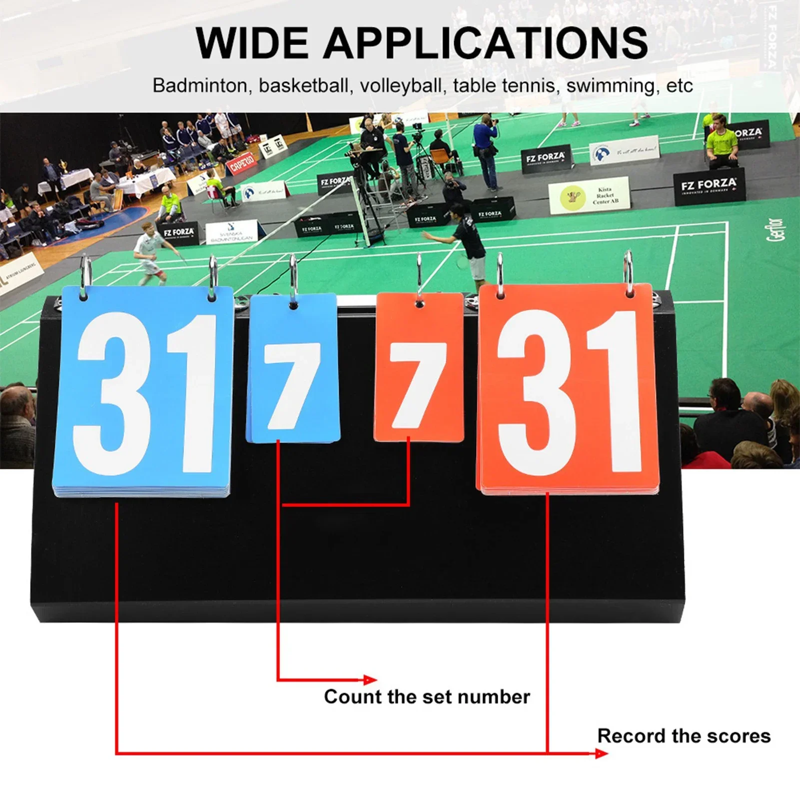 Badminton Score - Tableau de bord de compétition sportive