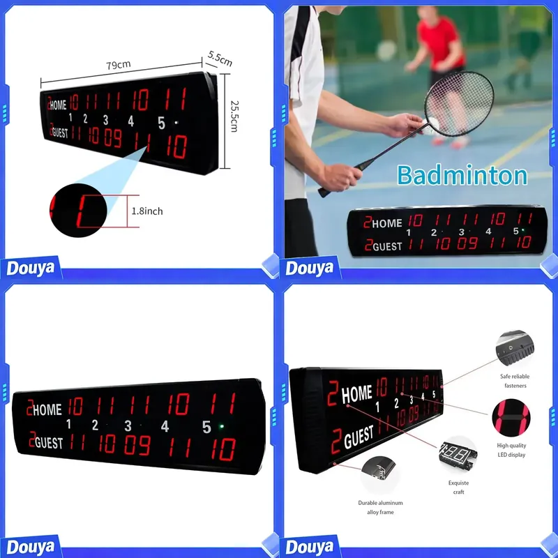 Badminton Score - Tableau de score électronique numérique LED