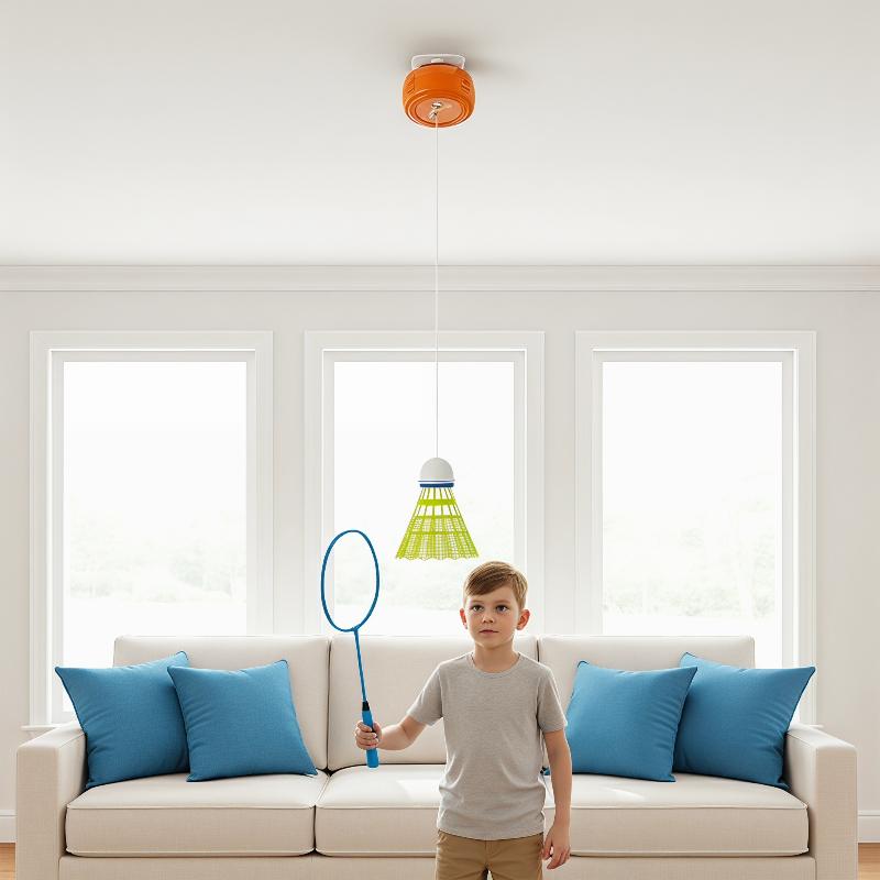 Badminton Single - Entraîneur de badminton rétractable automatique, rebondisseur